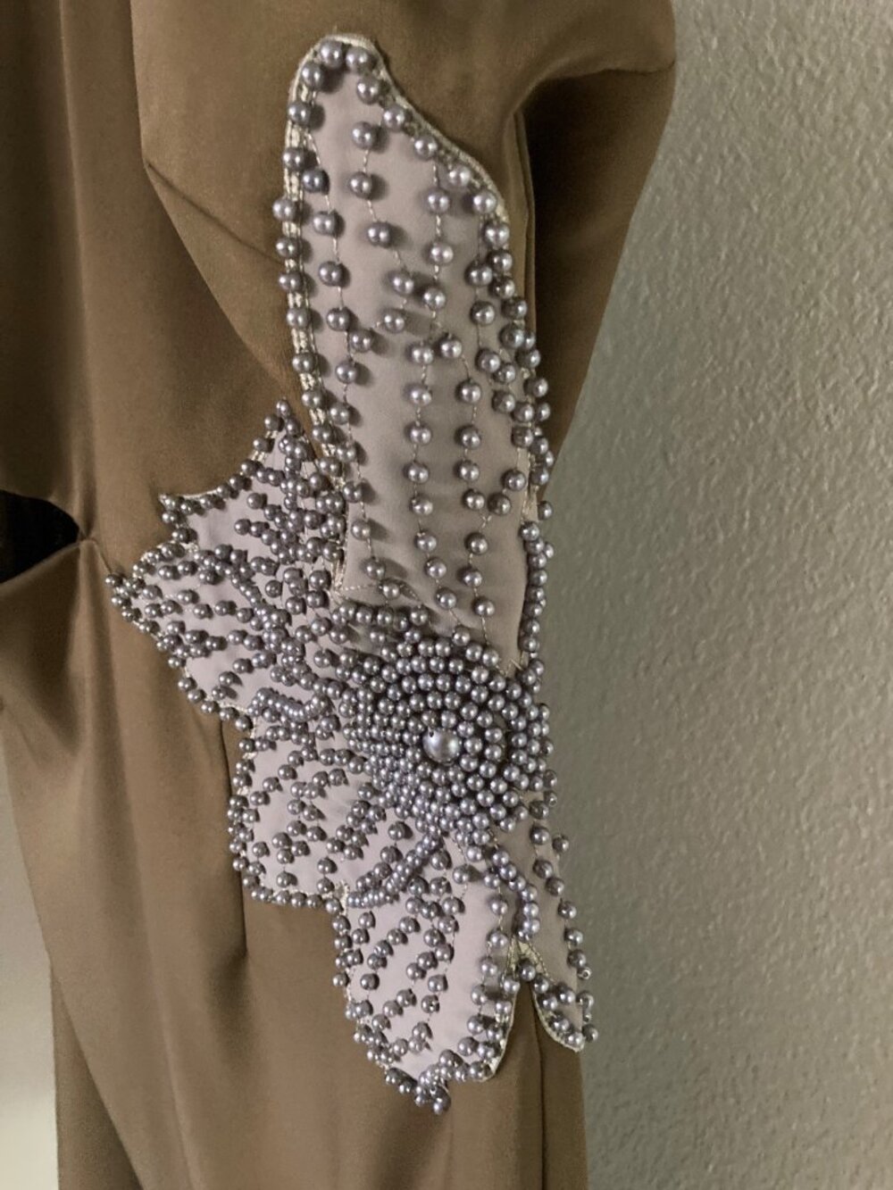 AVEC LES FILLES WOMENS HALTER-NECK FLORAL APP OLIVE 10 NWT - Picture 4 of 9